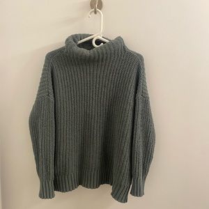 Aerie chunky waffle knit Cowl sweater